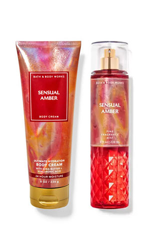 Sensual Amber Fine Fragrance Mist & Body Cream Set