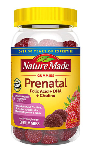 Prenatal Gummies avec DHA + Folic Acid